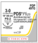 SUTURE, PRECISION POINT REVERSE CUTTING, SIZE 3-0, 18", UNDYED MONOFILAMENT, NEEDLE PS-2, 3/8 CIRCLE, 1 DZ/BX, SOLD AS BOX ETHICON 243