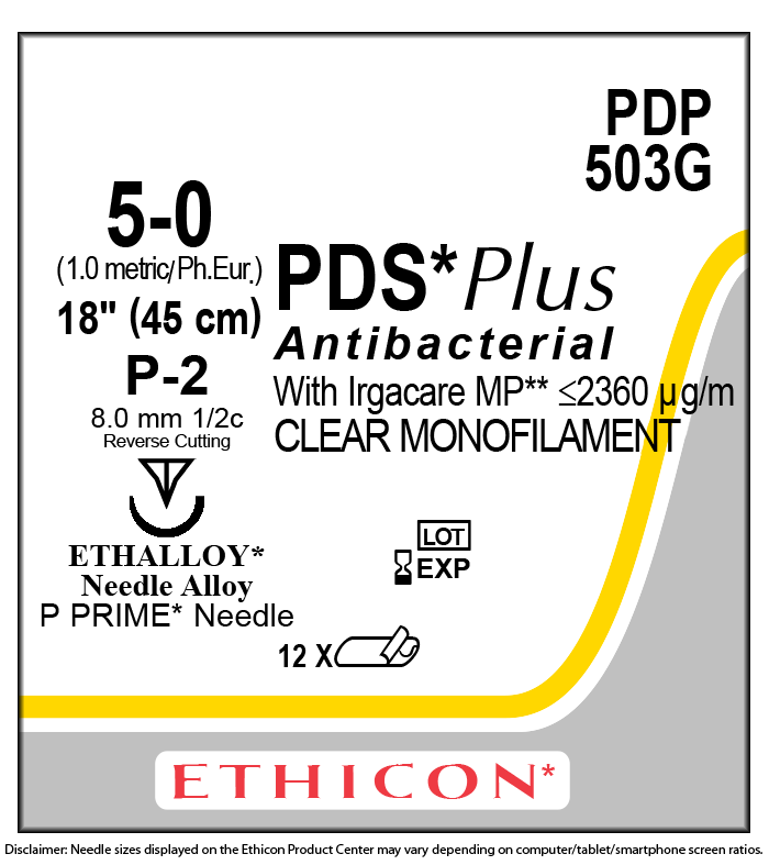 SUTURE, PRECISION POINT REVERSE CUTTING, SIZE 5-0, 18", UNDYED MONOFILAMENT, NEEDLE P-2, ½ CIRCLE, 1 DZ/BX, SOLD AS BOX ETHICON 243