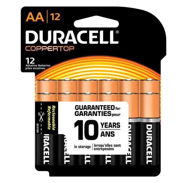Duracell Coppertop Alkaline Retail Battery With Duralock Power Preserve Technology Battery Alkaline Coppertop Aaretail 12Pk 12Pk/Cs Upc 77564 -MN15RT12Z
