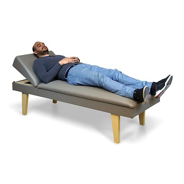 COUCH, BUILT-IN RAISED HEADREST, TAPERED WOOD LEGS, 24" X 72" X 18", SOLD AS EACH PROFEX 107