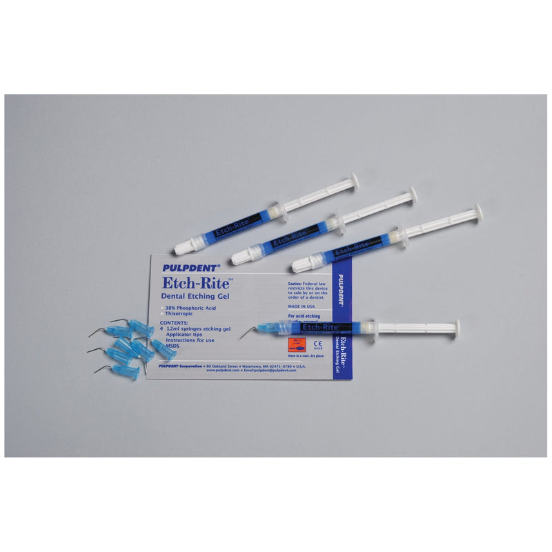 Pulpdent Etch-Rite Dental Etching Gel Un1805 Etch Gel Etch-Rite Bulkpk 1.2 Ml Syr/No Tips 24/Pk -ET-24