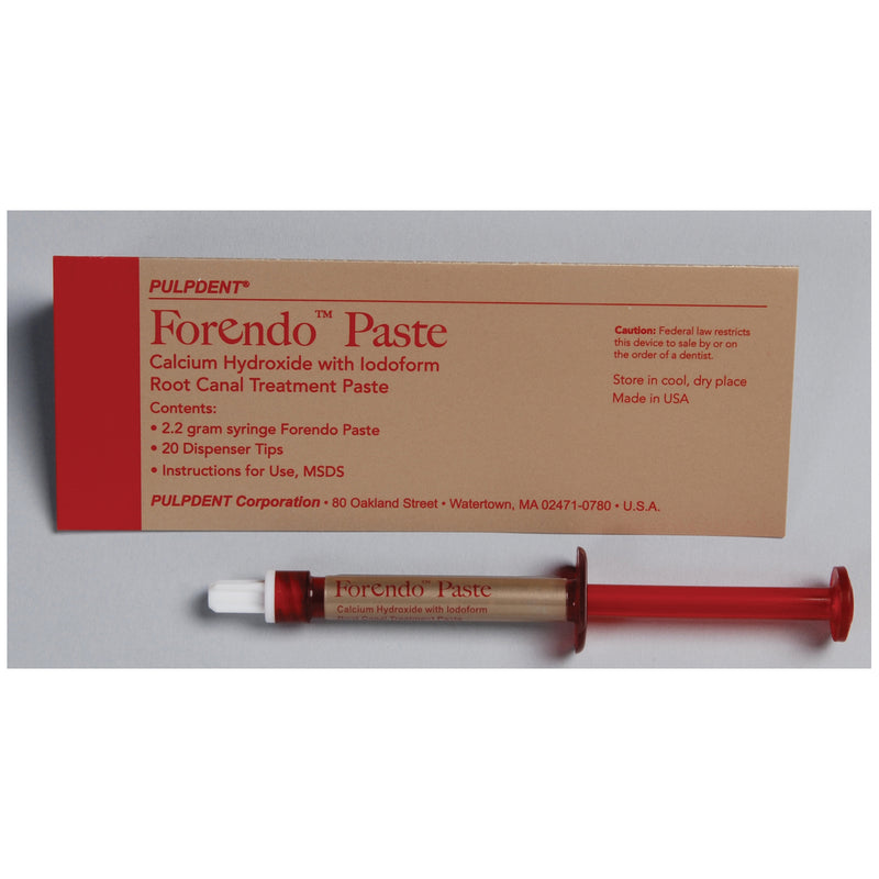FORENDO PATE, 2.2GM SYRINGE + 20 APPLICATOR TIPS, SOLD AS EACH PULPDENT 10000684