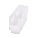 BIN, 7 3/8"L X 4 1/8"W X 3"H, CLEAR, 24/CTN, SOLD AS CARTON QUANTUM 10001086
