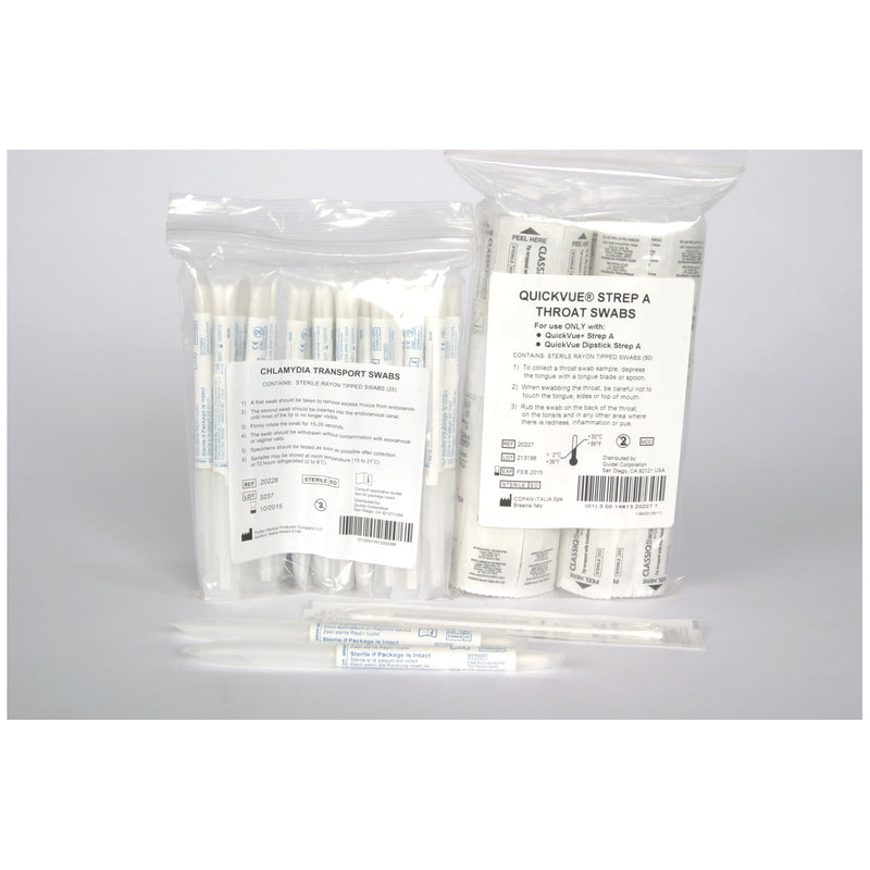 QUICKVUE® STREP A THROAT SWABS, RAYON, STERILE, 50/PK, SOLD AS PACK QUIDEL 302