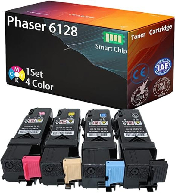Ase Direct Xerox Toner Cartridges (Generic) Cartridge Phaser 6128 Page Field 3,100 1-Cyan Ctg (Full 1 Year Money Back Satisfaction Guarantee) -R-106R1452
