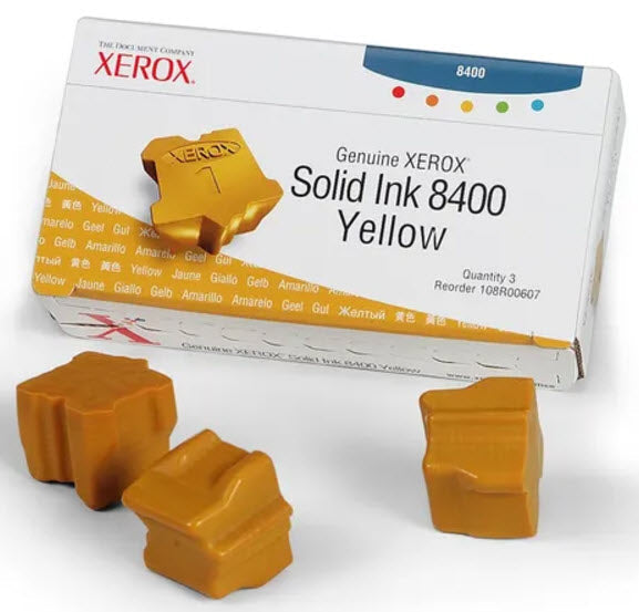 Ase Direct Xerox (Solid Inks) Toner Cartridges (Generic) Cartridge Phaser 8400 Page Field 3400 3 Yellow (Full 1 Year Money Back Satisfaction Guarantee) -R-108R00607