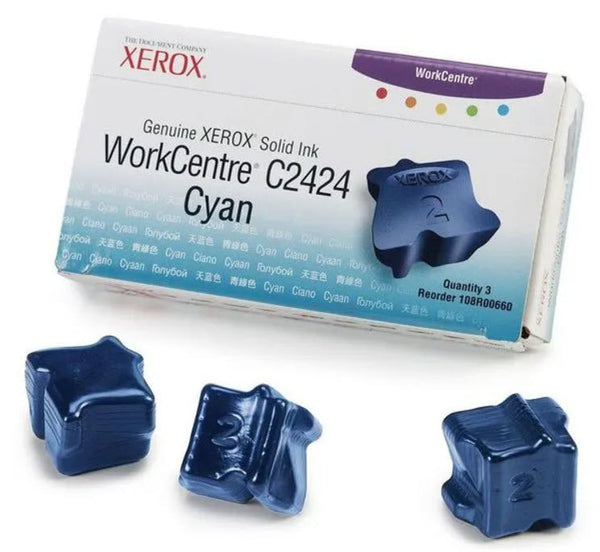 Ase Direct Xerox (Solid Inks) Toner Cartridges (Generic) Cartridge Workcentre C2424 Page Field 3400 3 Cyan (Full 1 Year Money Back Satisfaction Guarantee) -R-108R00660