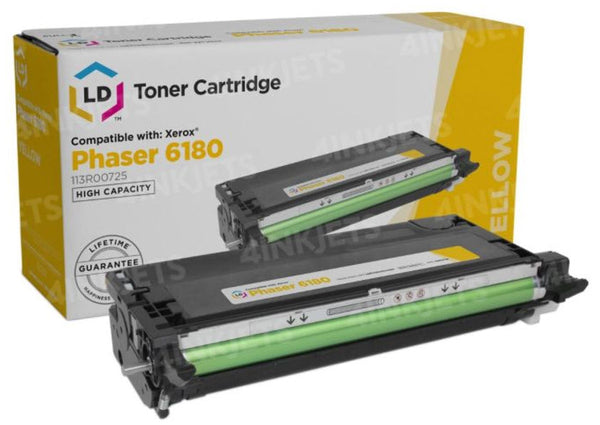 Ase Direct Xerox Toner Cartridges (Generic) Cartridge Phaser 6180 Page Field 6,000 1-Yellow Ctg (Full 1 Year Money Back Satisfaction Guarantee) -R-113R725