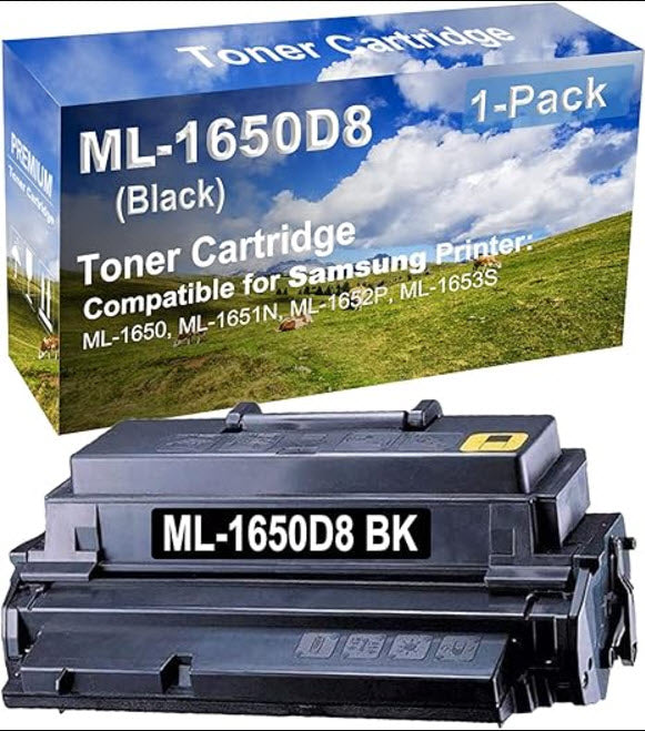 Ase Direct Samsung Toner Cartridges (Generic) Cartridge Ml-1650 / 1651N / 1652P / 1653S Page Field 8,000 1-Toner Ctg (Full 1 Year Money Back Satisfaction Guarantee) -R-ML1650D8