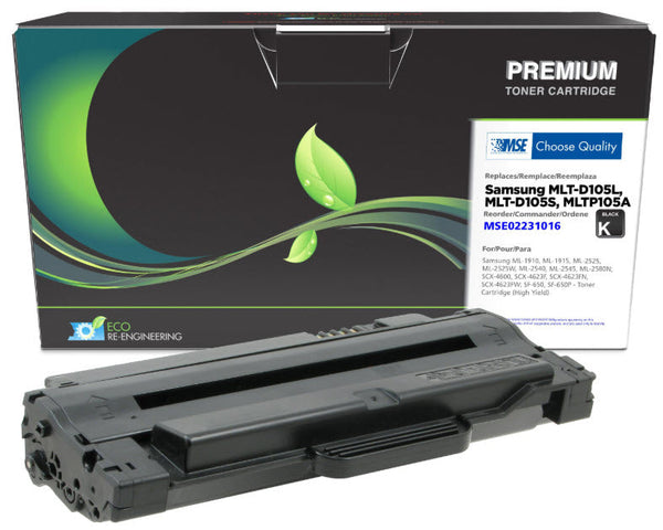 Ase Direct Samsung Toner Cartridges (Generic) Cartridge Ml-2525 / 1910 / 1915 / Scx4600 / 4623F / Sf650P Page Field 2,500 1-Black Ctg (Full 1 Year Money Back Satisfaction Guarantee) -R-MLTD105L