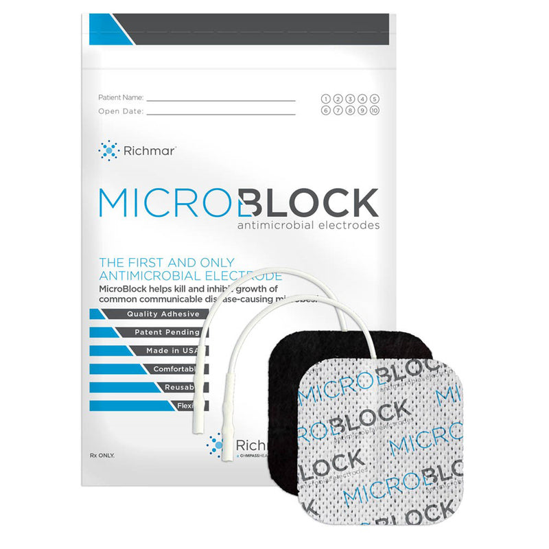 MICROBLOCK ANTIMICROBIAL ELECTRODES, 3” ROUND WHITE CLOTH. 4/PK, 10 PKS/BG, 1 BG/CS. US SALES ONLY., SOLD AS CASE RICHMAR 10001158