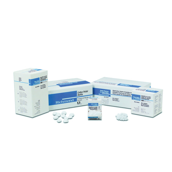 COTTON PELLET REFILL, SIZE 4, 1/8" DIA, 12/BX, SOLD AS BOX RICHMOND 10000883