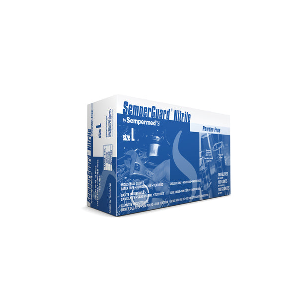 GLOVE, DISPOSABLE, NITRILE, MEDIUM, POWDER FREE , TEXTURED FINGERS, BEADED CUFF, AMBIDEXTROUS, 100/BX, 10 BX/CS, SOLD AS CASE HARPS 10000562