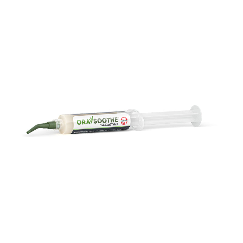 ORASOOTHE SOCKIT! GEL, 10G SYRINGE, 5 PATIENT INSTRUCTIONS, 1 DOCTOR INSTRUCTION, 5 SYRINGES/PK, SOLD AS BOX SEPTODONT, 10000242