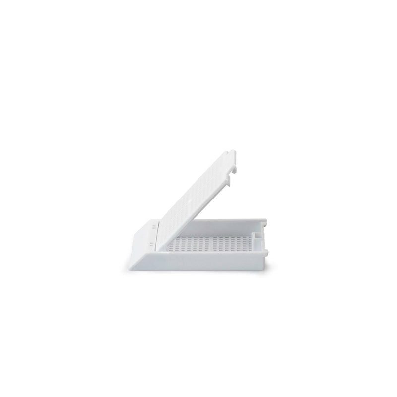 SWINGSETTE™ TISSUE CASSETTE, 45° ANGLE, ACETAL, BASE & LID PACKAGED SEPARATELY, RED, 500/BX, 2 BX/CS, SOLD AS CASE SIMPORT 10000280