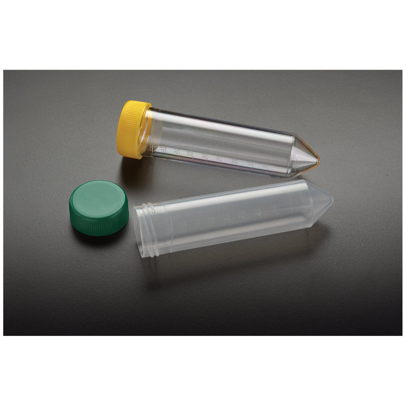 50ML CENTRIFUGE TUBE, NON-STERILE, POLYSTYRENE, YELLOW CAP, 500/CS, SOLD AS CASE SIMPORT 10000280