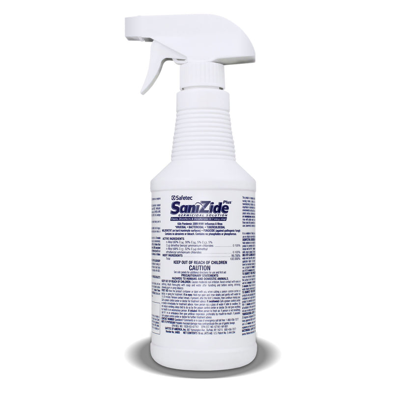 SAFETEC SANIZIDE PLUS® SURFACE DISINFECTANT SPRAY, SOLD AS CASE SAFETEC 10001289