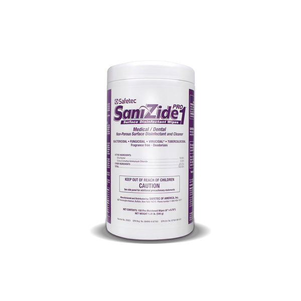 SANIZIDE PRO 1® WIPE, BULK, 500/CS, SOLD AS CASE SAFETEC 10001289
