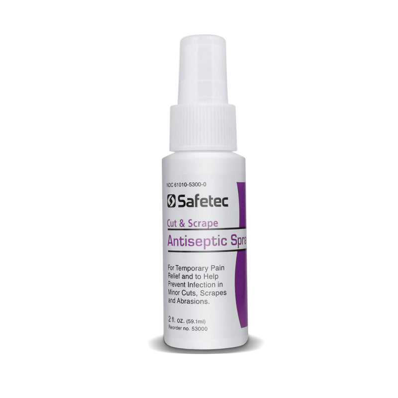 ANTISEPTIC SPRAY, 2 OZ SPRAY BOTTLE, 24 BTL/CS, SOLD AS CASE SAFETEC 10001289