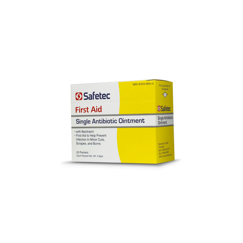 SAFETEC SINGLE ANTIBIOTIC OINTMENT WITH BACITRACIN ZINC, SOLD AS CASE SAFETEC 10001289