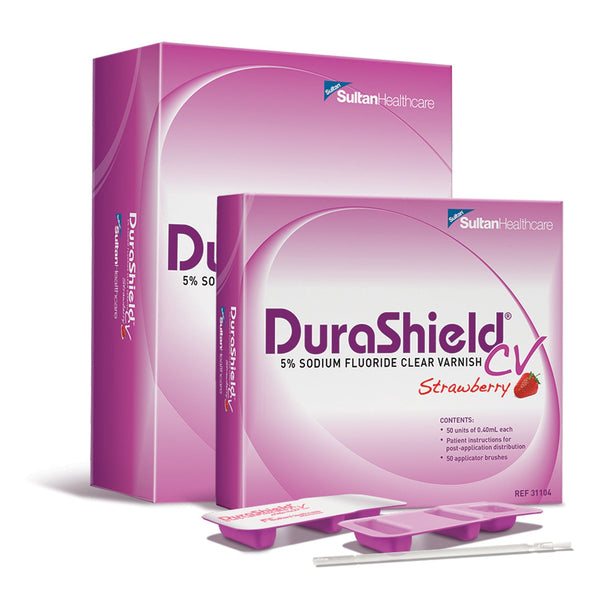 Sultan Durashield Cv Clear 5% Sodium Fluoride Varnish Un1219 Fluoride Sodium Varnish 5Strawbery 4Ml Ud 50/Bx 12Bx/Cs -31104