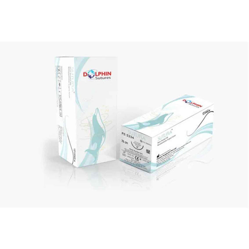 Surgical Specialties Sutures Suture Silk Blk Brd 7-012In/30Cm Rev Cut 3/8C 12/Bx -D2680N