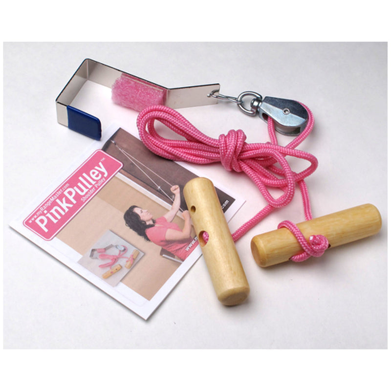 PINK SHOULDER PULLEY W/METAL DOOR BRACKET AND BREAST CANCER PATIENT INSTRUCTIONAL GUIDE, SOLD AS EACH THERAPEUTIC 10000756