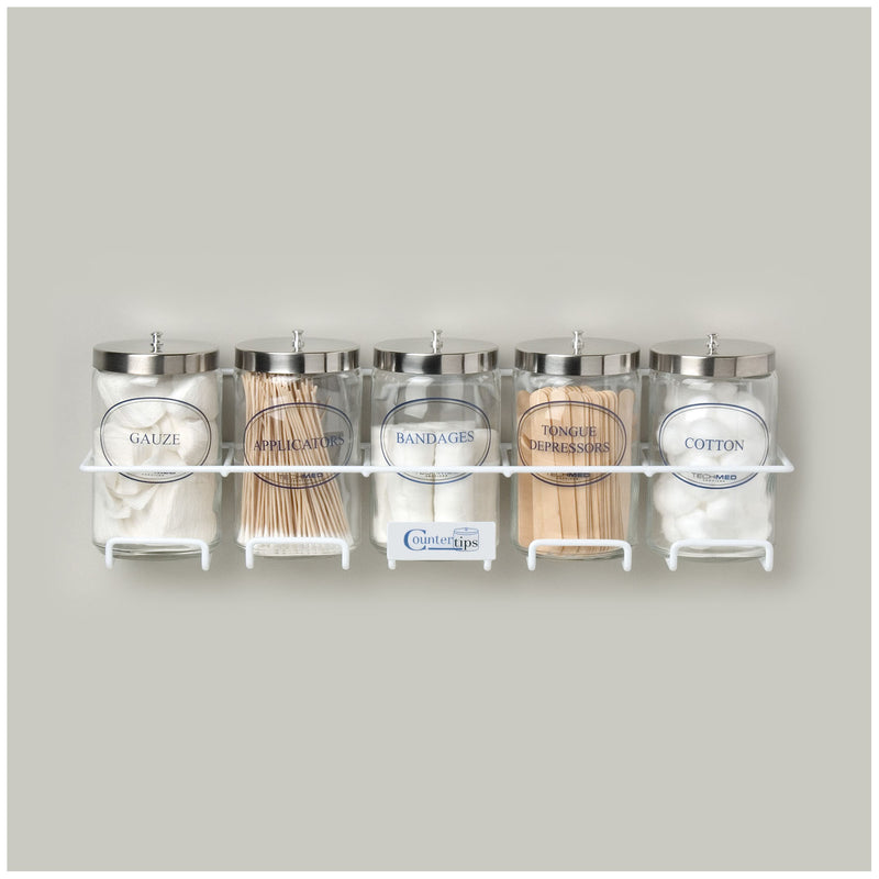 CLEAR PLASTIC SUNDRY JARS, PLASTIC LIDS, 6½"H X 4¼" DIA, 5/CS, SOLD AS CASE DUKAL 10000117
