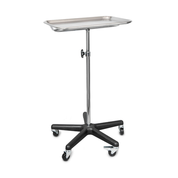 MAYO STAND, U-SHAPED BASE, HEIGHT ADJUSTS FROM 31" - 50", STAINLESS STEEL, SOLD AS EACH DUKAL 10000117