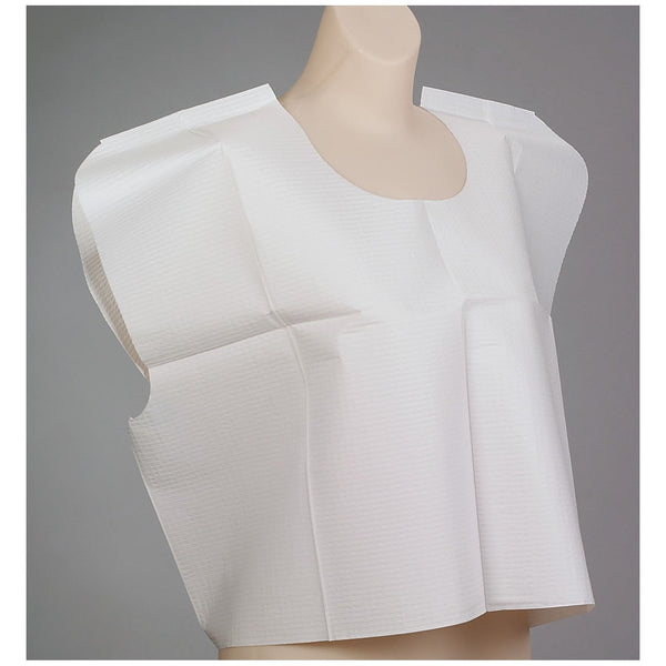 TIDI TISSUE POLY TISSUE PATIENT CAPE CAPE 30X21 WHT TPT LF 100/CS