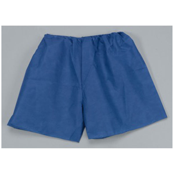 EXAM SHORTS, NON-WOVEN, MEDIUM 28"-34", DARK BLUE, 25/BG, 4 BG/CS, SOLD AS CASE TIDI 203