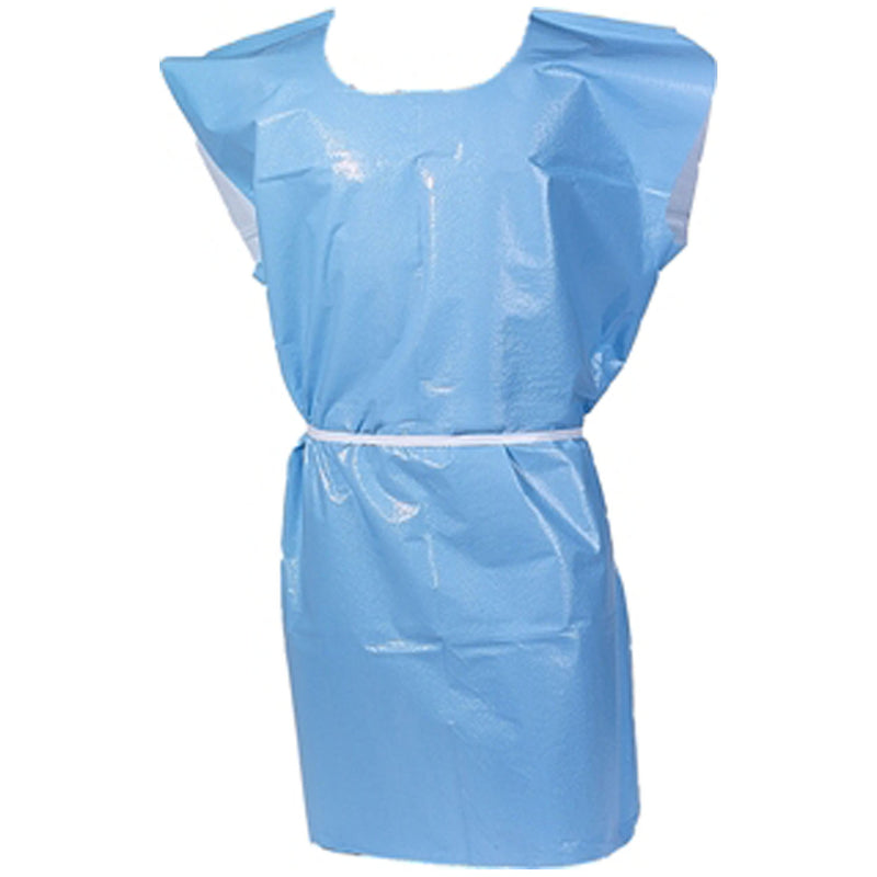 EXAM GOWN, PONCHO STYLE, 30" X 42", PEACH, T/P/T, FRONT OR BACK OPENING, 50/CS, SOLD AS CASE TIDI 203
