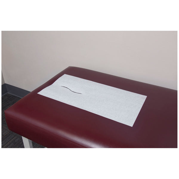 HEADREST SHEET, WHITE, FACIAL SLIT, 12" X 12", 1000/CS, SOLD AS CASE TIDI 203
