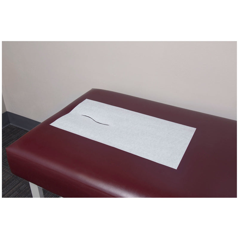 HEADREST SHEET, WHITE, FACIAL SLIT, 12" X 12", 1000/CS, SOLD AS CASE TIDI 203