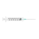 SAFETY SYRINGE, DETACHABLE NEEDLE, 3ML, 25G X 5/8", 100/BX, SOLD AS BOX ULTIMED, 10000846