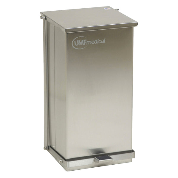 WASTE RECEPTACLE, STEP-ON, STAINLESS STEEL, 24 QUART, SOLD AS EACH UMF 10001064