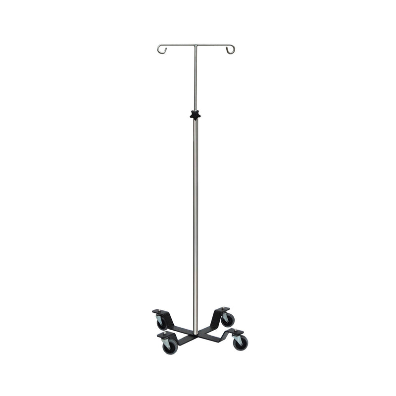 I.V. POLE, INFUSION PUMP, 2-HOOK, STAINLESS STEEL, SOLD AS EACH UMF 10001064
