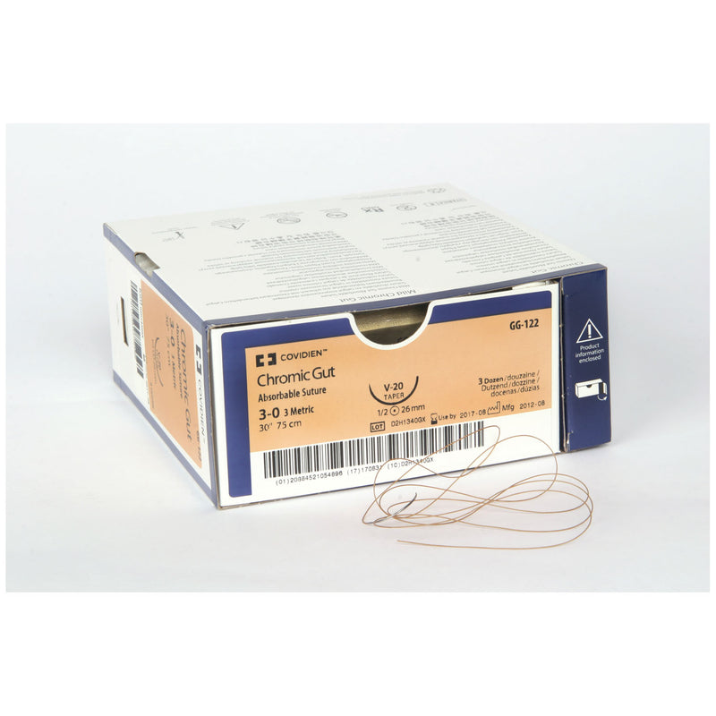 SUTURE, TAPER POINT, SIZE 3-0, 30", NEEDLE CV-24, ½ CIRCLE, 3 DZ/BX, SOLD AS BOX MEDTRONIC/MINIMALLY 10000446