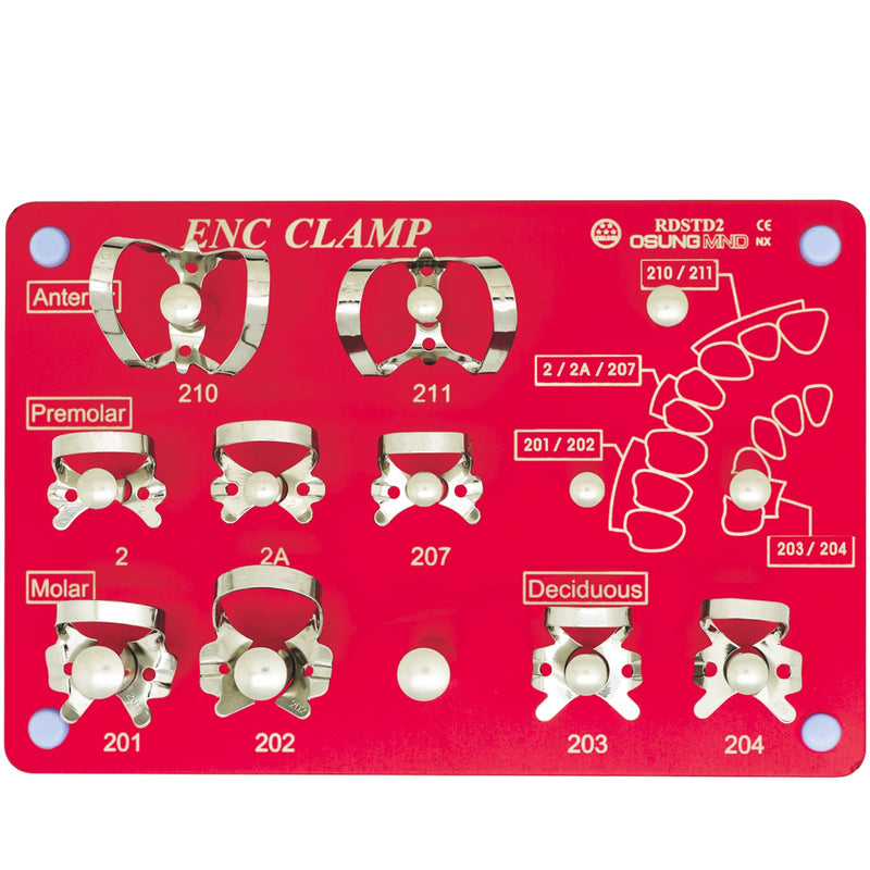 Osung Rubber Dam Clamp Set with Sterilization Stand -RDCSET - Osung USA