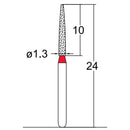 Cylindrical, Ogival End 1.3 mm Dia. Fine Grit Diamond Bur 5 per pack. 245.13F1
