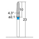 Torpedo, Conical 2.1 mm Dia. Medium Grit Diamond Bur 5 per pack. 294.21M1