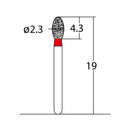 Egg 2.3 mm Dia. Fine Grit Diamond Bur 5 per pack. 277.23F1 - Osung USA