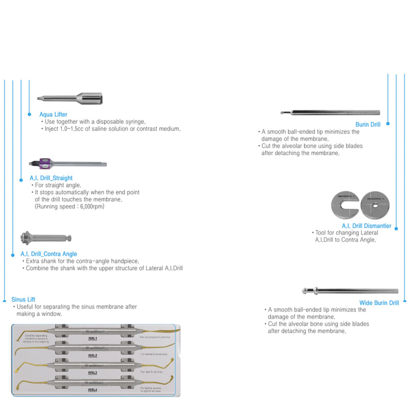 Sinus Lift Lateral Approach Kit Osung -OLA-KIT