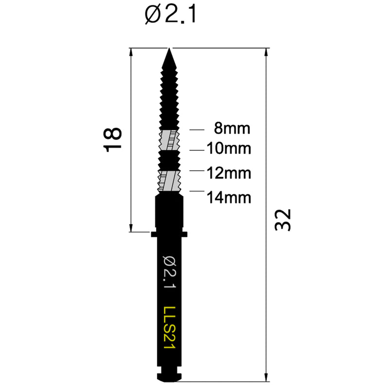 Osung S21 Lindemann Bur Drill 2.1mm Dia. -LLS21 - Osung USA