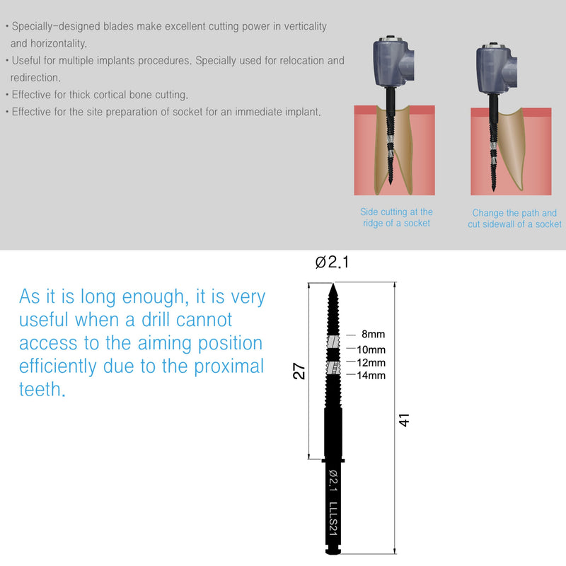 Osung L21 Lindemann Bur Drill 2.1mm Dia. -LLL21 - Osung USA