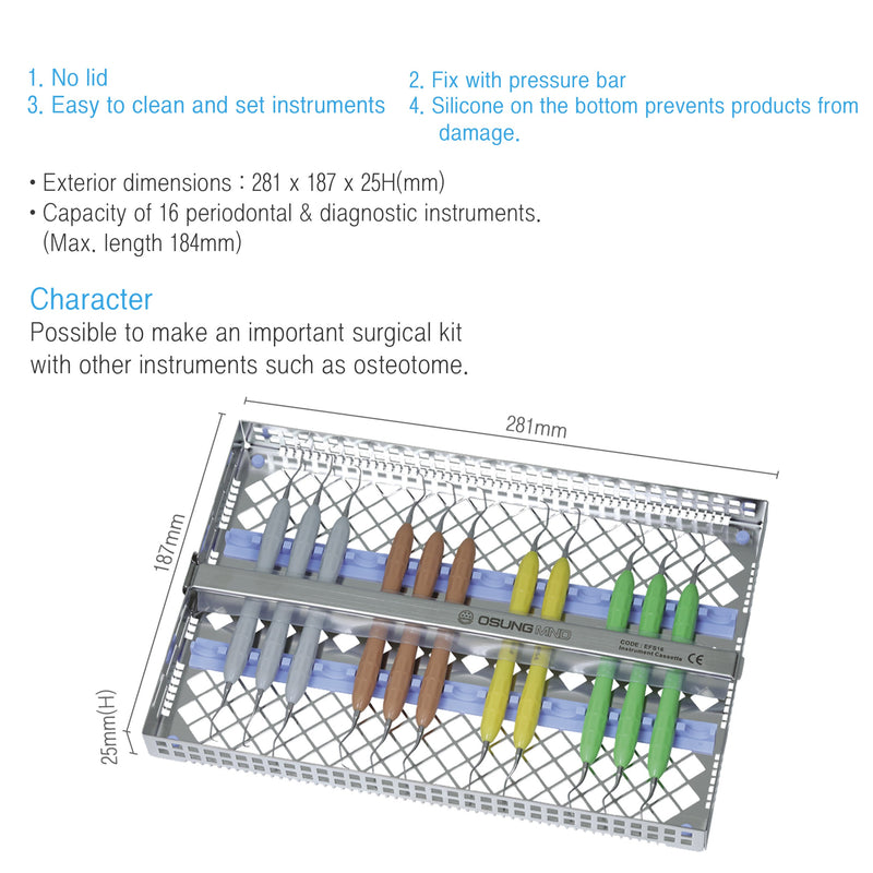 Dental Instrument Cassette, EFS16 - Osung USA