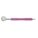 Mouth Mirror, Front Surface Double Side, Simple Stem No. 4, 22mm dia, Purple Handle, EA - Osung USA 
