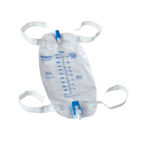 LEG BAG, EASY TAP OUTLET VALVE, 500ML, 19 OZ, 48/CS, SOLD AS CASE TELEFLEX 10000007