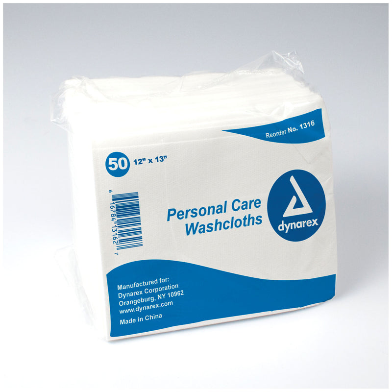 WASHCLOTH, 12" X 13", 50/BG, 16 BG/CS, SOLD AS CASE DYNAREX 10000058