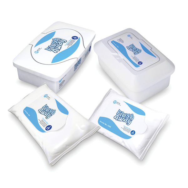 Dynarex Flushable Wipes Flushable Wipes, 5 X 8", Junior Tub Pack, 42/Pk, 12 Pk/Cs -1323